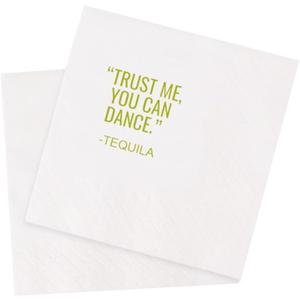 Funny Cocktail Napkins 100Pcs Trust Me You Can Dance Tequila Paper Disposable Party Napkins For Bachelorette Bridal Shower Birthday New Year's Eve Girls' Night Party 5 x 5 2-ply (Tequila)