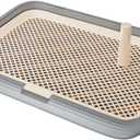 Generic Mesh Grids Toilet Training Pad Holder Splashproof Easy to Clean Indoor Dog Potty Tray Puppy Pee Pad Holder for Dogs and Cats, Gray
