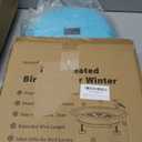 Heated Bird Bath for Outside Winter, Powerful 100W Thermostat Control Heated Bird Baths for Outdoors with 3 Metal Extension Screws, Heated Birdbath Water Heater for Garden Yard Patio Lawn(Blue)