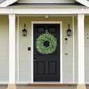 26'' Artificial Eucalyptus Wreath with Seeds for Front Door Decor(Green)