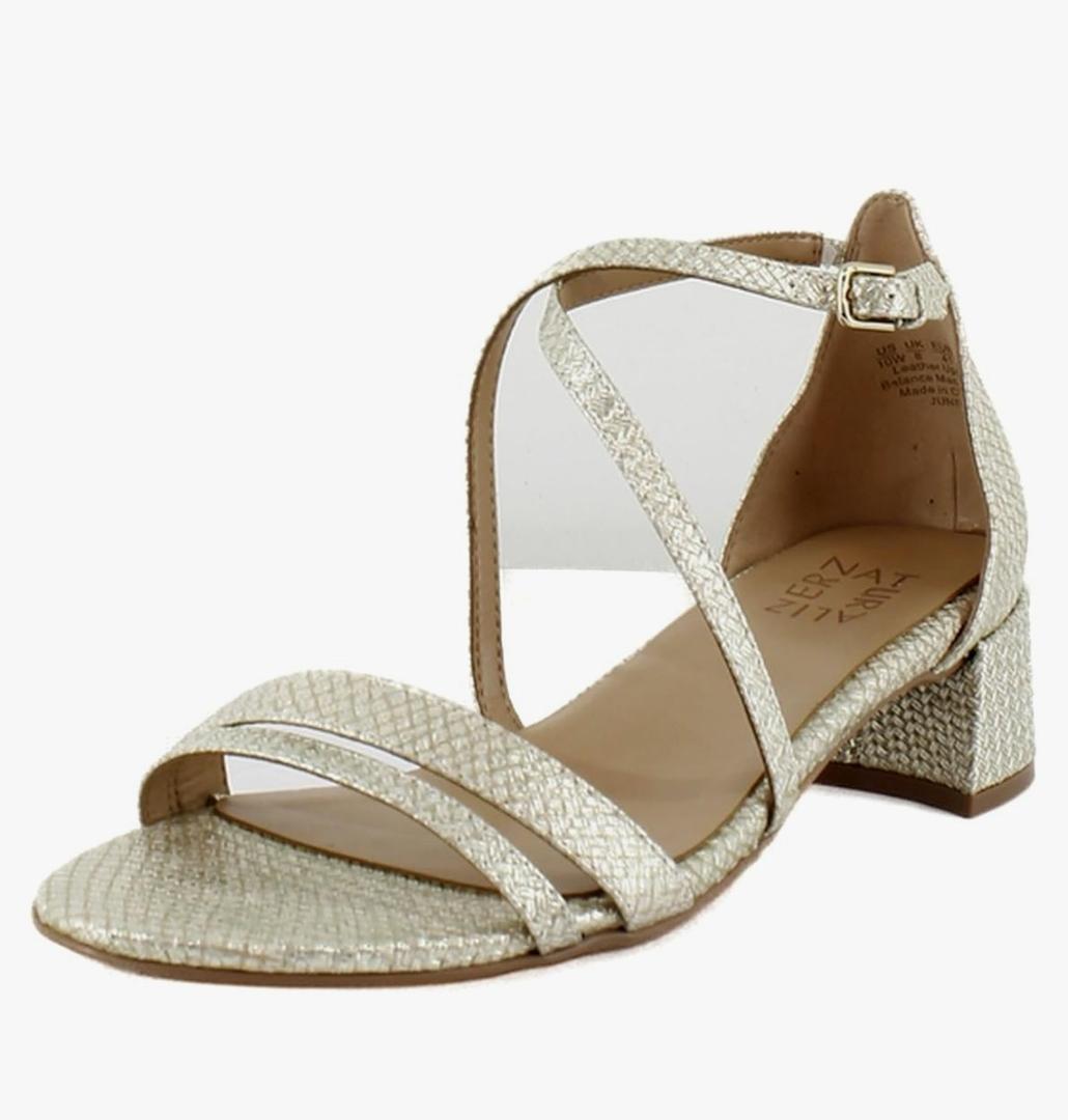 Naturalizer Women’s June Strappy Low Block Heel Dress Sandal 9-9.5