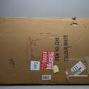 HAISIWLKJ Folding Table 8 FT Camping Table Portable Heavy Duty Plastic Rectangular Outdoor Dining Table Steel Legs Fold-in-Half with Carrying Handle for Indoor, Picnic, Party, Wedding, Events (White)