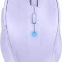 TECKNET Bluetooth Mouse, 4800 DPI Wireless Mouse, 6 Adjustable DPI, 6 Buttons Compatible with Laptop/Windows/Computer - Lavender