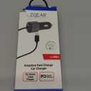 Zgear 30 Watt Dual USB Car Charger Quick For USB C