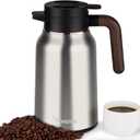 Vondior Coffee Carafe 51oz - 36 Hours Thermal Coffee Thermos- Insulated 304 Stainless Steel Hot Beverage Dispenser - Coffee Carafes For Keeping Hot/Cold Coffee, Tea, Water, Drink Dispenser for Parties (Red)