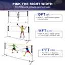 BAGAIL Badminton & Pickleball Net, 34-61 in Adjustable Height, Freestanding, 10 ft Wide