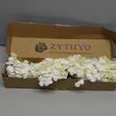 5 Pcs White Silk Hydrangeas Artificial Flower Boho 20'' Faux Dried Touch Hydrangeas for Spring Indoor Home Decor Kitchen Living Room Porch Outdoor Wedding Flower Arrangement