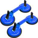 Heavy Duty Suction Cups - Aluminum Vacuum Handle Glass & Tile Lifter - Ergonomic, Reliable Suction for Lifting Large Glass, Tile, Marble, Floor, Dent Puller (1Pack Blue)