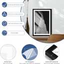PEALSN 12x18 Picture Frame Set of 6, Display Pictures 11x17 with Mat or 12x18 without Mat for Wall Mounting Display, Poster Frames Collage for Wall Decor, Black.