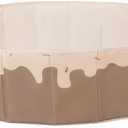 GOGOSO Foldable Ball Pit for Toddlers Large Foldable Puppy Dogs Cats Baby Infant Kids Portable Corner Ball-Pit Big Pop Up Collapsible Soft Play Tent Indoor Outdoor (Balls no Include) Beige Doughnut