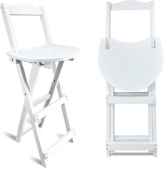 Yuxitia 
24" Folding Bar Stool Portable Counter Kitchen Chair White
Lightweight Stool For Shop Restaurant Coffee Shop Indoor Outdoor Use