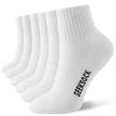 SEEKSOCK 6 Pairs Ankle Socks for Women, Quarter Running Athletic Cushioned Cotton Mini Crew Socks, A-White
