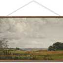 InSimSea Framed Large Scroll Wall Art, Cloudy Landscape, 24x48 Inch