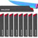 WELLSTAR Steak Knife Edge Guards Set, 8 Piece Universal Blade Covers, BPA Free ABS Protective Blade Sheaths, Non-Scratch Felt Lining Kitchen Utility or Steak Knives Covers (Knives not included)