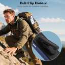 for Samsung Galaxy A16 5G Case, [Transparent & Holster Series] Belt Clip Full Body Shockproof Protective Cell Phone Cover with 2 Pack Tempered Glass Screen Protector (Blue/Clear)