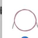 Tunisian Crochet Hook G, Size G6/4mm 24-Inch Flexible Tunisian Crochet Hooks Set with Cable Metal Aluminum Afghan Crochet Hook