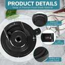 Outer Bowl Lid for Ninja NC500/NC501 Creami Deluxe Series Ice Cream Maker, Reusable Creami Lid Replacement for Ninja Creami Parts, Leak and Splash Proof, Dishwasher Safe (No Paddle)