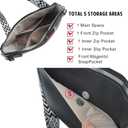 Crossbody Purse For Women, Vegan Leather Medium Crossbody Bag, Women's Crossbody Handbags For Travel With Tassel (Black)