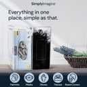 SimplyImagine Dual Hygiene Dispenser Station - Clear Acrylic - Glove Dispenser with Dust-Free Lid - Wall-Mount & Tabletop Glove Holder - Sanitation Station & Mask Container & Hairnet Holder