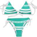 Cosplay Bikini Tattoo Costume Set Green (S)