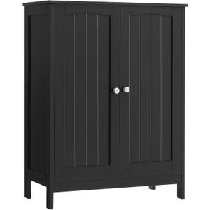 Iwell Bathroom Cabinet, Bathroom Storage Cabinet with 2 Doors, for Living Room, Entryway, Kitchen, Home Office, Black