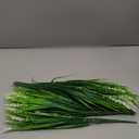 Ivydale Artificial Plants Fake Flowers Monkey Grass for Outdoors,UV Resistant Realistic 10PCS White Faux Greenery Shrubs Outside Decor for Home Garland Porch Patio Balcony Planter Yard Office Pathway