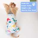Dog Pajamas for Small Dogs, Soft Thin Pjs Jammies Cat Doggie, Summer Spring Pet Cute Puppy Clothes Outfits Doggy Boy Girl (Small) (UFO Dinosaur)