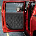 Dog Car Door Protector  20% Larger Design for Trucks & Large SUVs, 2 Packs PU Material Thickened Waterproof Door Panel Covers, Protects Doors from Dog Scratching (BLACK)