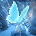 ENUOLI 23" Wedding Moving Butterfly Floor Lamp LED Ambient Creative Light, Ice Blue