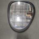 Kate and Laurel McKinder Mid-Century Asymmetrical Wood Wall Mirror; 24 x 28; Black; Decorative Geometric Irregular Mirror with Robust Wooden Frame and Mid-Century Mirror Look