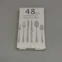 Wildone 48-Piece Flatware Set with Steak Knives, Stainless Steel Silverware Cutlery Set Service for 8, Tableware Eating Utensils Include Knives/Forks/Spoons, Mirror Polished, Dishwasher Safe