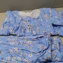 Bestbee Women's Pajama Set, 2 Piece Lounge Outfits Sleepwear Fall Long Sleeve Long Pant With Pockets Ladies Pjs (3X-Large, Blue-white Flower)