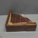 Demigo Corner Shelf Wall Mount Set of 3, Solid Acacia Wood Round Floating Corner Shelves for Storage and Display, Hanging Wood Shelves for Bedroom, Kitchen, Living Room, Bathroom (Brown)