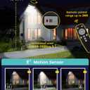 Lovus 8000W Solar Street Lights Outdoor 2 Pack, 150000LM Commercial Grade LED Security Light, IP67 Waterproof Motion Sensor Dusk to Dawn Flood Light for Parking Lot, Garage, Driveway, Yard, Warehouse