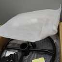 Drafting Chair with Backrest Adjustable Foot Rest Rolling Stool with Wheels, PU Leather Swivel Stool for Office Spa Studio Lab Counter Salon Home Work Bar Kitchen Shop (Black)