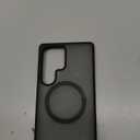 TORRAS Strong Magnetic & Seamless Stand for Samsung Galaxy S25 Ultra Case, Fit for MagSafe, Mil-Grade Drop Protection, Kickstand for Samsung Galaxy S25 Ultra Case, Translucent Back/Black Edge