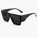 SODQW Big Z87 Sunglasses for Men Polarized Square Safety Glasses UV400 Wrap-Around Protection Oversized Sun Glasses