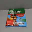 Uinkit 37lb Thin Flyer Paper Glossy 8.5x11 Inkjet 100 Sheets Single Side DIY Chip Bag 135gsm Printer Picture for Inkjet Printer with Dye Ink Letter size A4 Brochure (8.5X11X100)