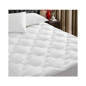 Quilted Mattress Pad Pillow Top Mattress Cover Protector Cooling Soft for Breathable Padded Deep Pocket 8-21 Fitted Supportive(White, Queen Size)