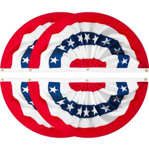 4PCS 3x6 Feet Bunting Flags,American Flag Bunting for Outside,4th Of July Decorations Outdoor,Memorial Day Decorations