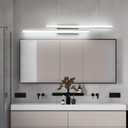 PRESDE 48" LED Bathroom Vanity Light, Modern Brushed Nickel Wall Bar Fixture Over Mirror Dimmable