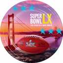 Trendware NFL Super Bowl LX 2026 Football Dinner Paper Plates, 48 ct.