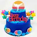 2 x Martial Arts Karate Taekwando Judo Themed 7 Piece Birthday Cake Topper Set (Unique Design)