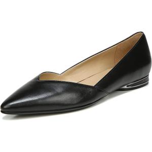 Naturalizer Women's Havana Pointed Toe Slip-On Ballet Flat (10 Wide, Black Leather)