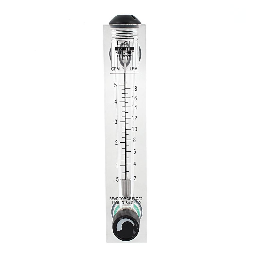 uxcell a15112000ux0004 Adjustable Knob 0.5-5GPM 2-18LPM Water Flow Meter Panel Type Flowmeter