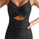 Talisea Women's One Piece Swimsuit with Shorts Boyshorts Boyleg 2025 Cutout Bathing Suit Criss Cross Swimwear, L