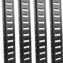 Horizontally Vertical E Track Rail Etrack Tie Down Rail for Cargo on Pickups, Trucks, Trailers, Vans, Trailer Tie Down Rail (4, 2 ft)