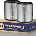 JF100 Air Filter Replacement, 2 Pack Replacement Filter Compatible with JF100 Jafnda Air Purifier, 3-in-1 HEPA H13 Activated Carbon Air Purifie Pre-Filter, Grey