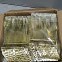 200-Piece Gold Plastic Cutlery Set - Disposable Gold Flatware - 100 Forks, 50 Spoons, 50 Heavy Duty Knives for Party Bulk