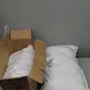 Bedsure Queen Pillows Set of 2, Luxury Hotel Firm Pillows for Sleeping, Decoration Strip Diamond Design Cover, Fluffy Original Down Alternative Filling for Side, Back or Stomach Sleepers (Grey)